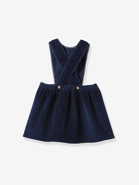 CYRILLUS baby velour smock dress night blue 