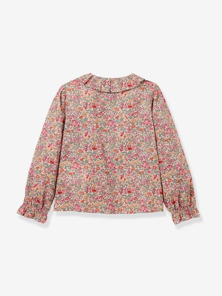 Liberty® CYRILLUS pleated collar shirt for girls rose 