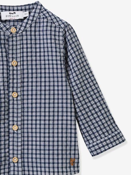 CYRILLUS baby gingham shirt chequered navy blue 