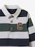 Baby rugby polo - CYRILLUS organic cotton striped green 