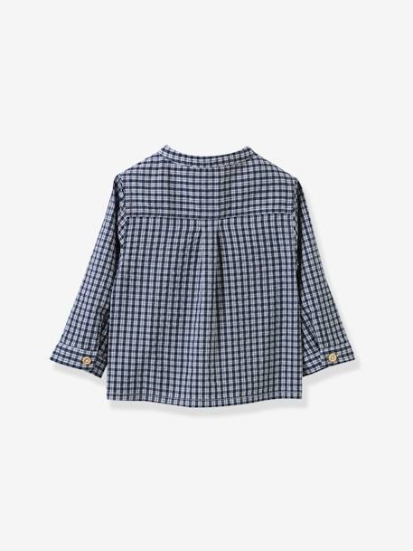 CYRILLUS baby gingham shirt chequered navy blue 