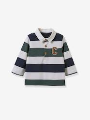 Baby-T-shirts & Roll Neck T-Shirts-Baby rugby polo - CYRILLUS organic cotton