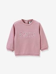 Baby-Jumpers, Cardigans & Sweaters-Sweaters-Sweat shirt with Liberty® fabric letters for babies CYRILLUS