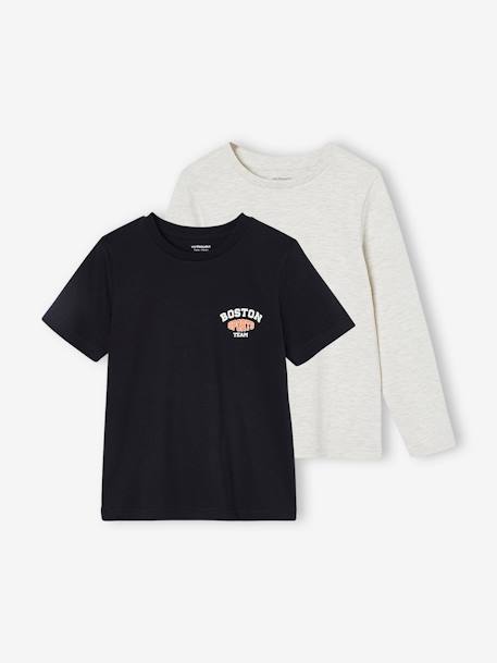 Pack of 2 BASICS Sports Tops for Boys black 