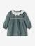 Christmas Special Dress with Frilled Collar + Tights Ensemble for Babies green 