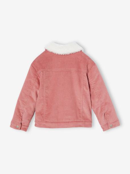 Corduroy Jacket Lined in Faux Fur, for Girls blush 