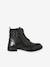 Newsboy Leather Boots for Girls black+brown 