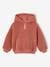 Hooded Sherpa Sweatshirt for Girls ecru+mauve 