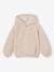 Hooded Sherpa Sweatshirt for Girls ecru+mauve 