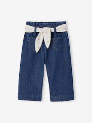 Baby-Wide Leg Jeans with Tie Belt, for Babies