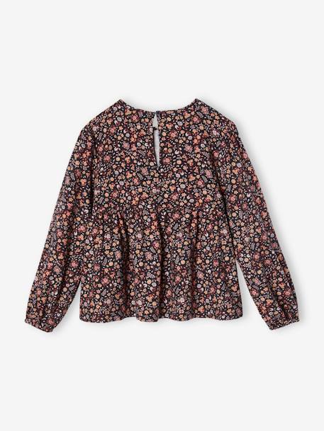 Blouse with Flowers for Girls printed pink 