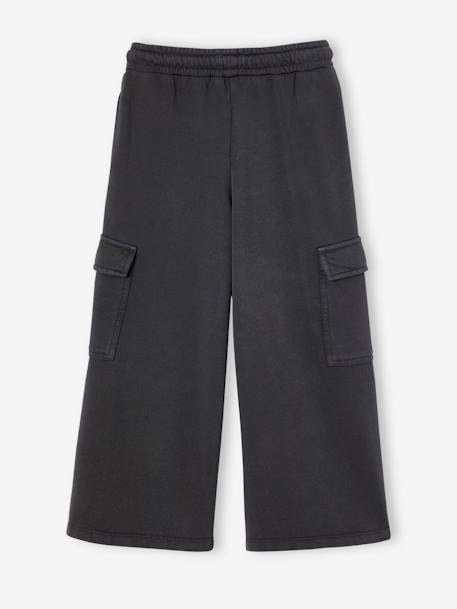 Wide Joggers for Girls anthracite+rosy 