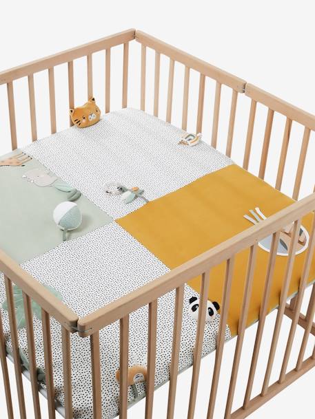 Cover for Bottom of Playpen, with Toys, Tanzania aqua green 