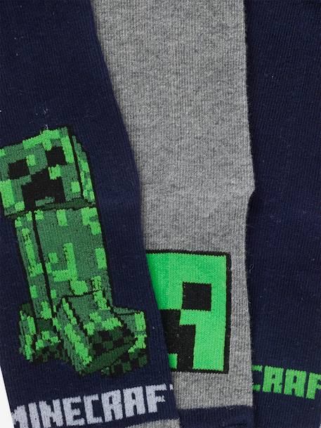 Set of 3 pairs of MINECRAFT® socks navy blue 