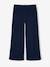 Wide-Leg Rib Knit Trousers for Girls navy blue 