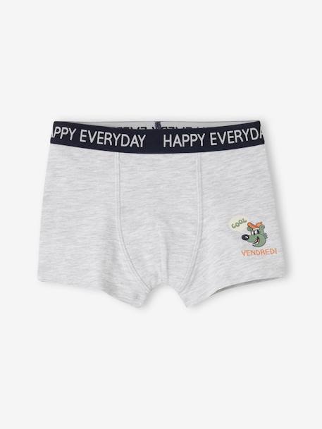 Pack of 7 Boxer Shorts with Fun Motif, for Boys marl grey 