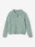 Cable Knit Cardigan for Girls ecru+grey green 