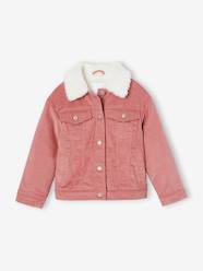 -Corduroy Jacket Lined in Faux Fur, for Girls