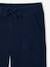 Wide-Leg Rib Knit Trousers for Girls navy blue 