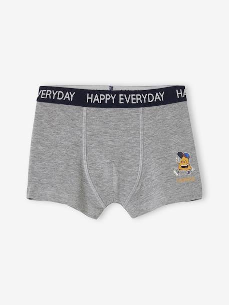 Pack of 7 Boxer Shorts with Fun Motif, for Boys marl grey 