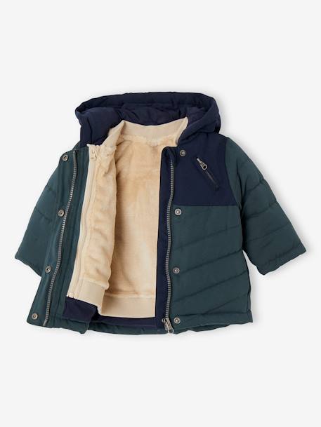 3-in-1 Parka with Detachable Jacket, for Baby Boys Dark Blue+fir green 