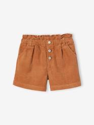 Girls-Paperbag-Style Corduroy Shorts for Girls