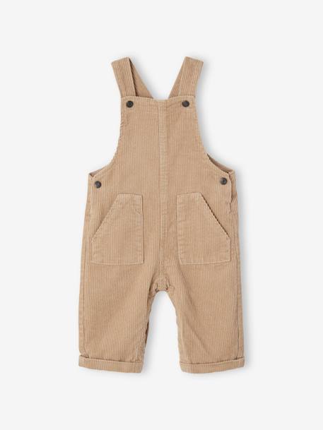 Corduroy Dungarees for Baby Boys taupe 