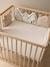 Cot/Playpen Bumper with Panels, Hygge printed beige 