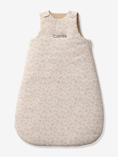 Sleeveless Baby Sleeping Bag, Hygge printed beige 