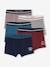 Pack of 5 Boxer Shorts for Boys navy blue 