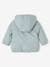 Reversible Jacket with Hood, 1 Side Colourblock, 1 Side Plain, for Babies aqua green 