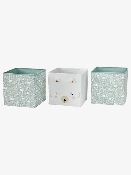 Set of 3 Storage Boxes, In the Woods sage green 