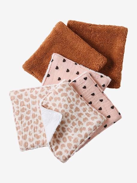 Pack of 6 Washable Wipes hazel+mocha 