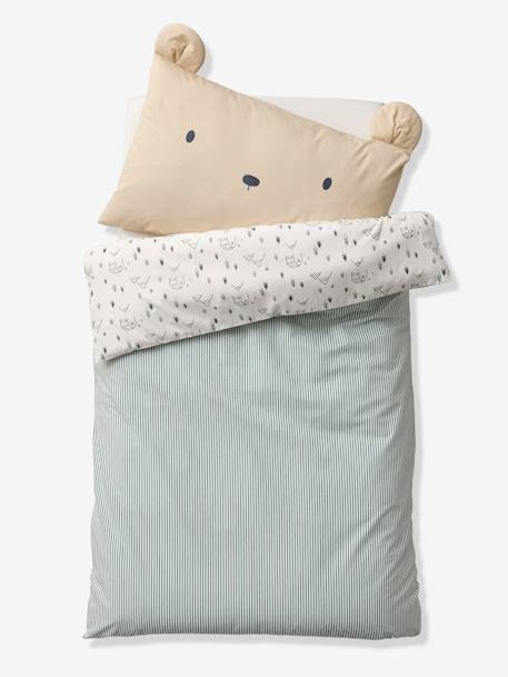 Duvet Cover for Babies, Hygge printed beige 