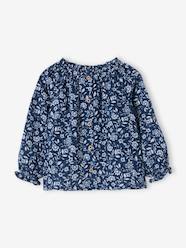 Floral Blouse in Cotton Gauze for Baby Girls