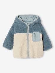 Baby-Outerwear-Reversible Jacket with Hood, 1 Side Colourblock, 1 Side Plain, for Babies