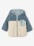 Reversible Jacket with Hood, 1 Side Colourblock, 1 Side Plain, for Babies aqua green 