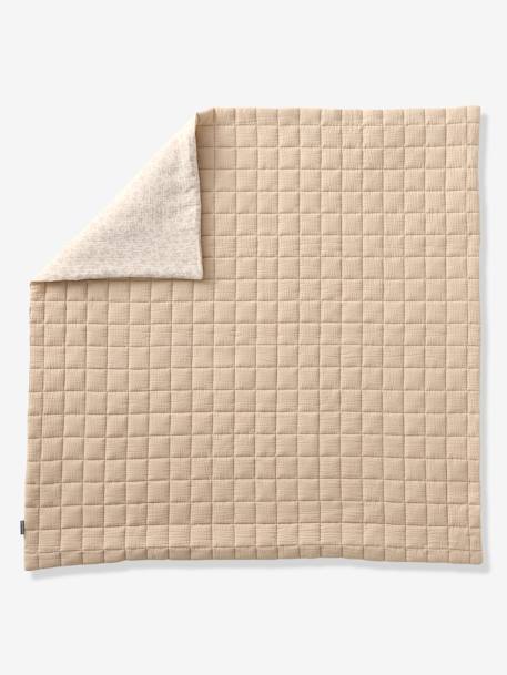 Quilt/Playpen Mat in Cotton Gauze for Babies, Hygge printed beige 