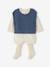 4-Piece Combo for Babies:  Top + Shorts + Jumper +  Tights denim blue+old rose 