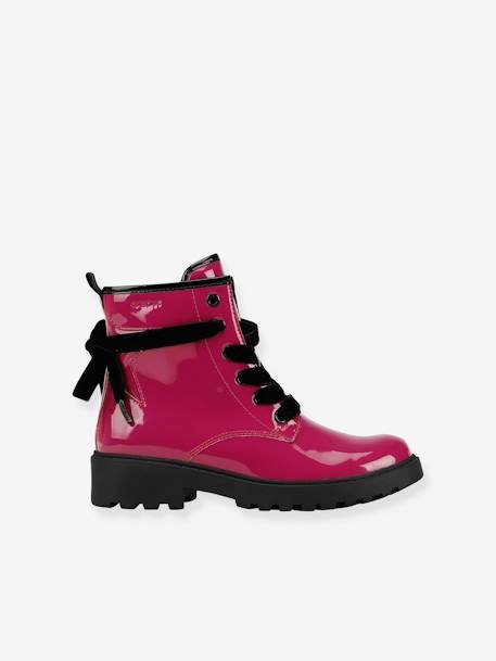 CASEY lace-up ankle boots for girls GEOX fuchsia 