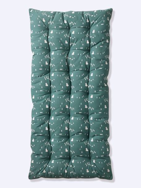 Dual Fabric Floor Mattress, Hygge printed green 