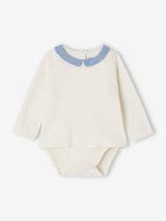 Baby-Bodysuit Top with Fancy Collar, for Babies