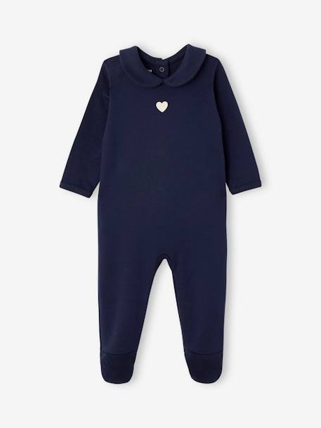 Pack of 2 'Hearts' Sleepsuits for Newborns navy blue 