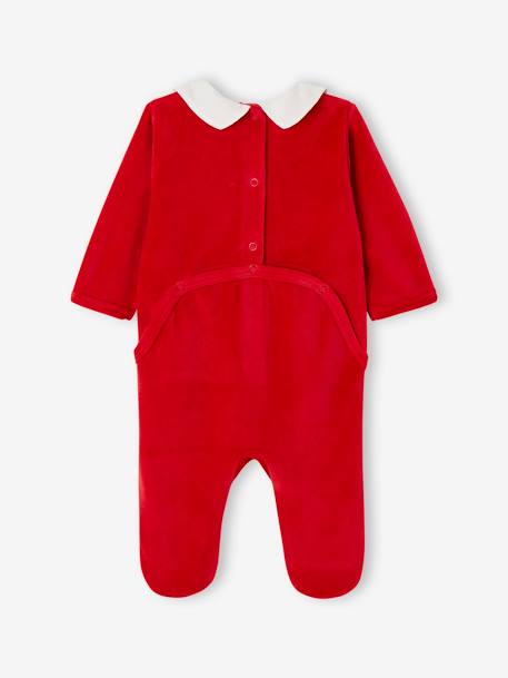 Christmas Set: Sleepsuit + Headband red 