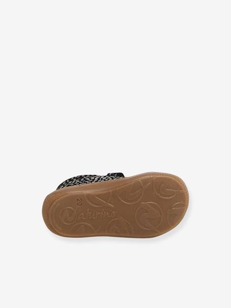 NATURINO® suede pony print baby shoes black 