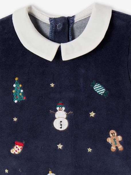 Christmas Special Sleepsuit for Babies navy blue 