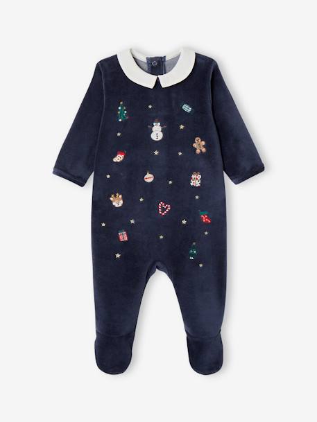 Christmas Special Sleepsuit for Babies navy blue 