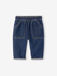 Baby-Trousers & Jeans-Jeans with Elasticated Waistband, for Babies