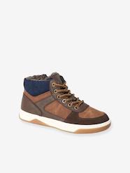 Shoes-Boys Footwear-High Top Lace-Up Trainers with Zip & Fur Lining, for Boys