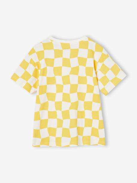 Short Sleeve Chequered T-Shirt for Boys printed white 